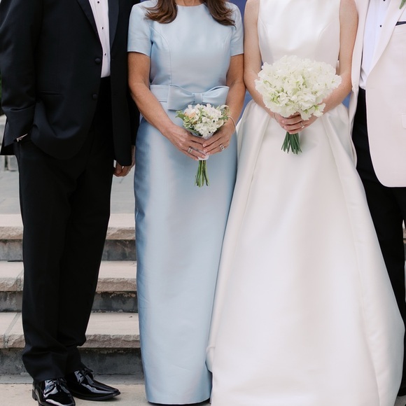 Alexia Maria Blue MOB dress with bow - Picture 2 of 2